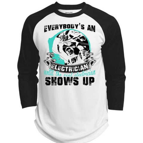 A black t-shirt with the shopify logo