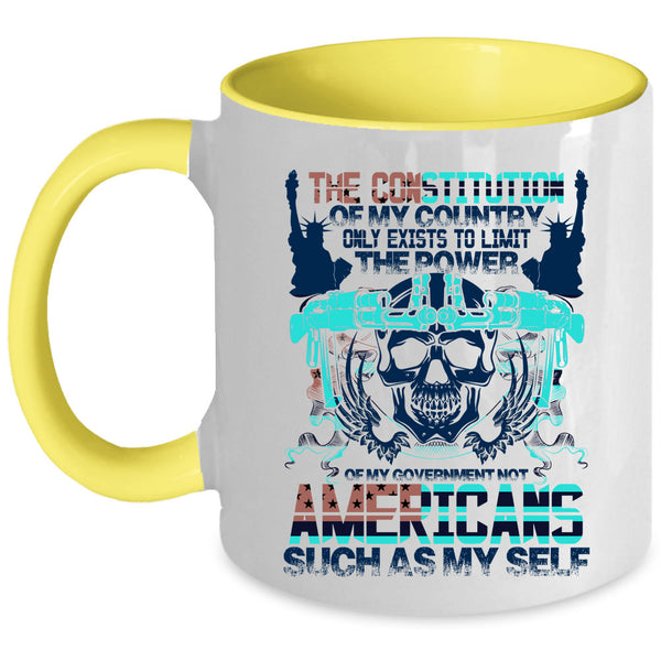 Awesome American Coffee Mug, The Constitution Of My Country Accent Mug