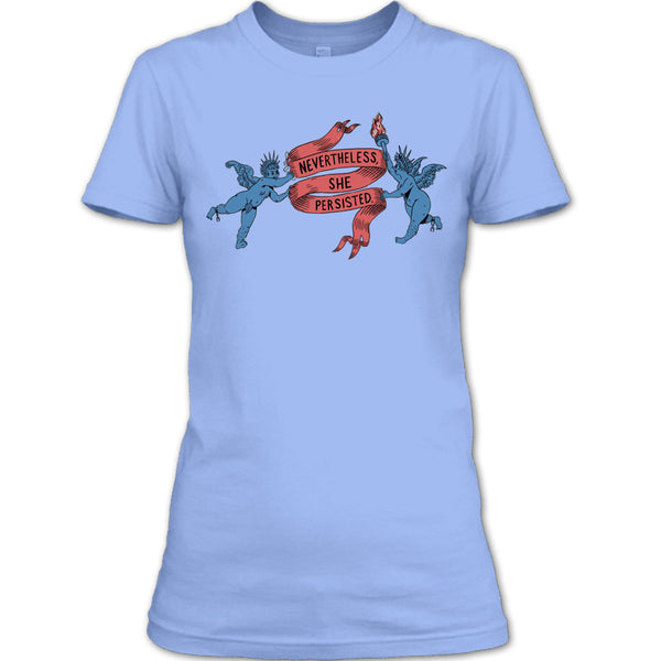 A black t-shirt with the shopify logo