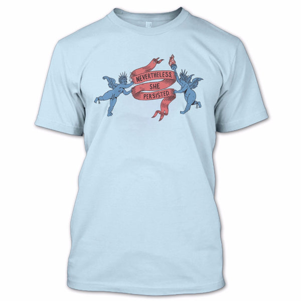 A black t-shirt with the shopify logo