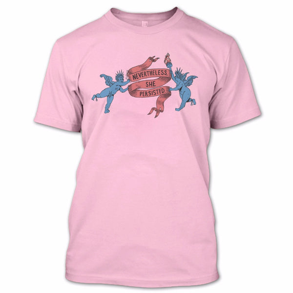 A black t-shirt with the shopify logo