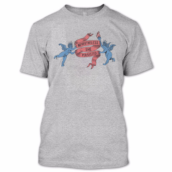 A black t-shirt with the shopify logo