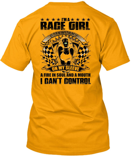 I'm A Race Girl T Shirt, I Love Biker T Shirt