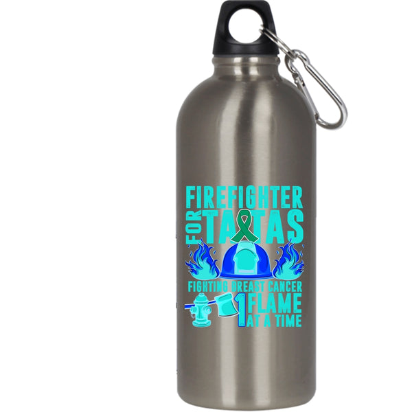 Firefighter For Tatas Fighting Breast 20 oz Stainless Steel Bottle,Cute Firefighters Outdoor Sports Water Bottle