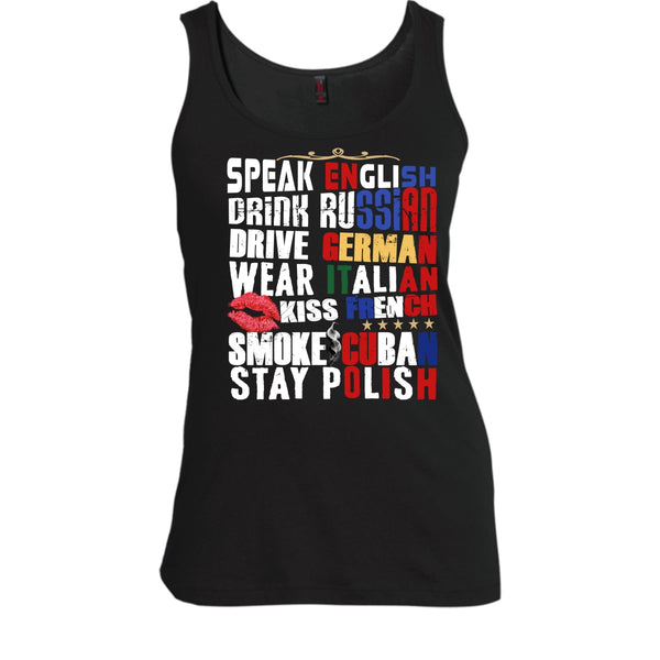 Speak English T Shirt, Drink Russian T Shirt, Cool T Shirt