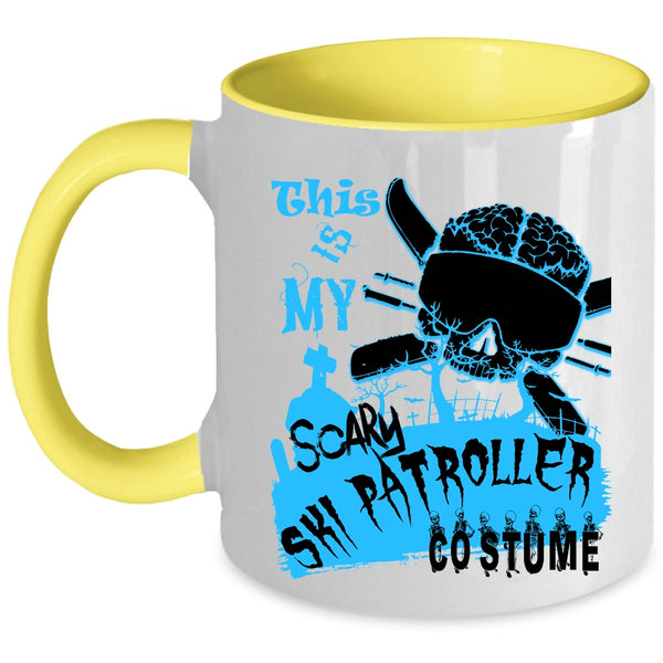 Halloween Coffee Mug, This is My Scary Ski Patroller Costume Accent Mug