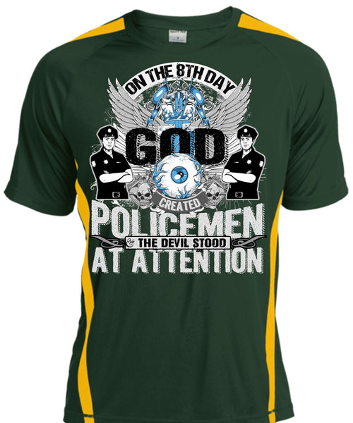 God Created Policemen T Shirt, I Love Police T Shirt, Cool Shirt