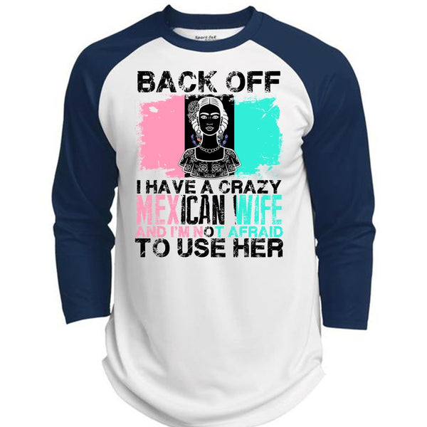 I Have A Crazy Mexican Wife T Shirt, I Love Husband T Shirt, Awesome T-Shirts  (Polyester Game Baseball Jersey)