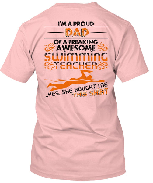 I'm A Proud Dad T Shirt, I Love Swimming T Shirt