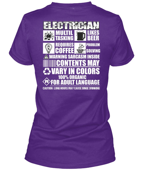 Electrician Multi-tasking T Shirt, Likes Beer T Shirt