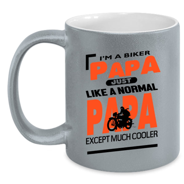 Cool Gift For Biker Papa Coffee Mug, I'm A Biker Papa Accent Mug