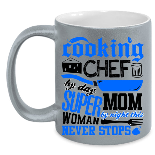 Chef By Day Mom By Night Coffee Mug, Cooking Accent Mug