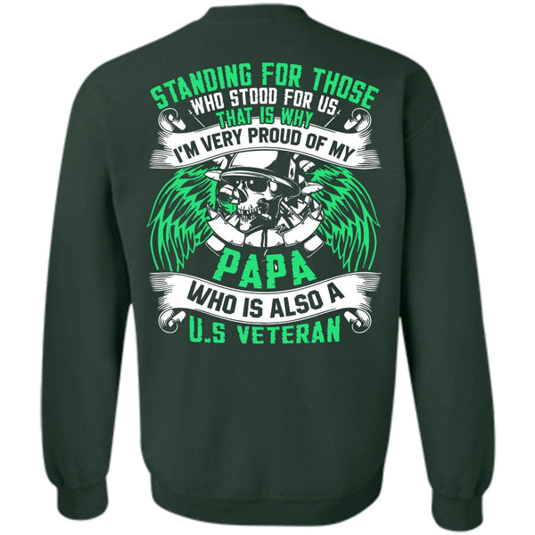 US Veteran T Shirt, I Love Papa Sweatshirt