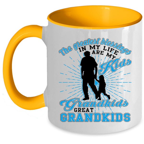 Grandkids Great Grandkids Coffee Mug, My Kids Accent Mug