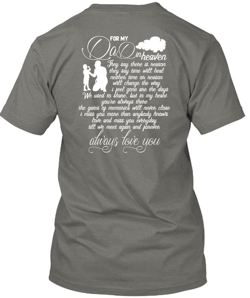 For My Dad In Heaven T Shirt, Love You T Shirt