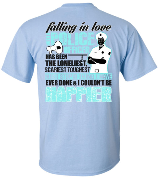 Falling In Love With A Police Officer T Shirt, I Love Police T Shirt