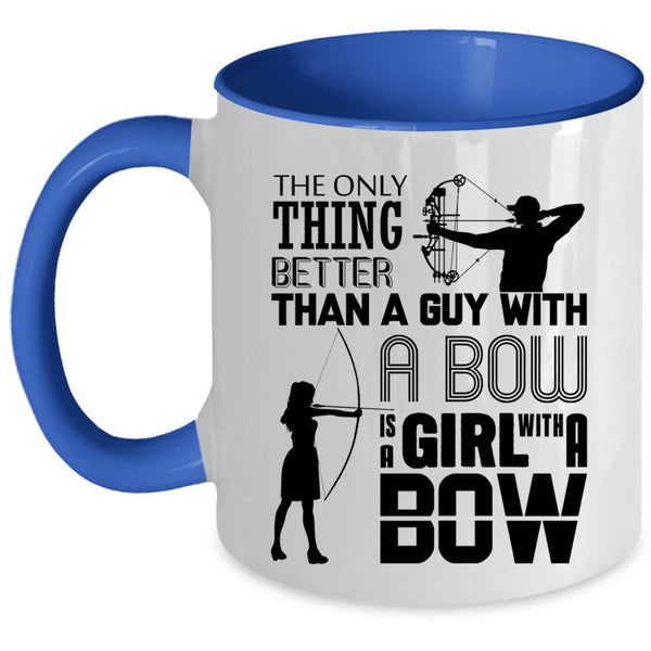 A Girl With A Bow Coffee Mug, Guy With A Bow Accent Mug