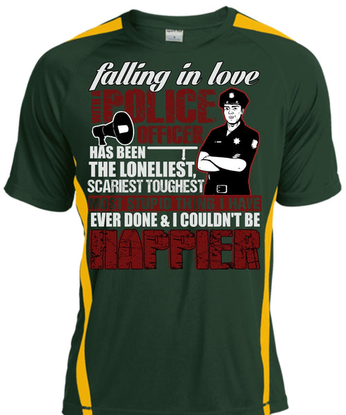 Falling In Love With A Police Officer T Shirt, Happier T Shirt, Cool Shirt