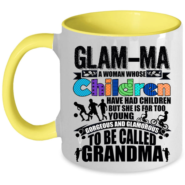 Cute Children Coffee Mug, To Be Called Grandma Accent Mug