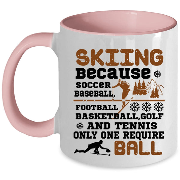 Cute Gift For Skier Coffee Mug, Skiing Accent Mug
