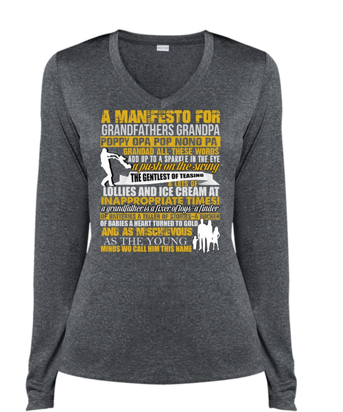 A Manifesto For Grandfathers Grandpa T Shirt, Being A Papa T Shirt