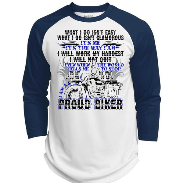 I Am A Proud Biker T Shirt, I Love Biker T Shirt, Awesome T-Shirts  (Polyester Game Baseball Jersey)