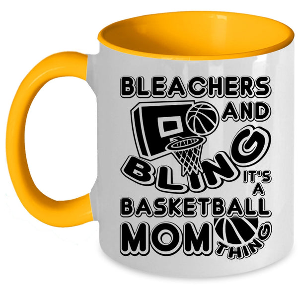 It's A Basketball Mom Thing Coffee Mug, Bleachers And Bling Accent Mug