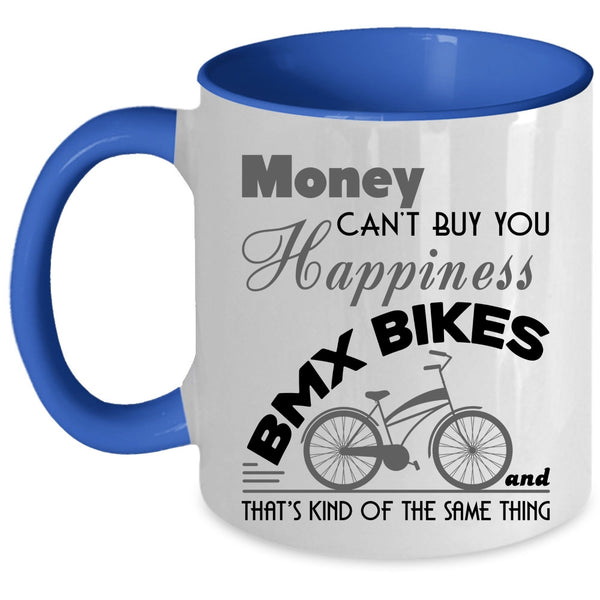 Cool Bikers Coffee Mug, BMX Bikes Make Me Happy Accent Mug