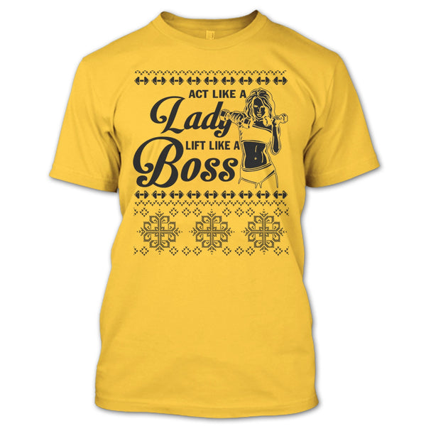 Act Like A Lady T Shirt, Lady Merry Christmas T Shirt