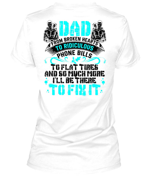 Dad From Broken Heart T Shirt, I Love Dad T Shirt