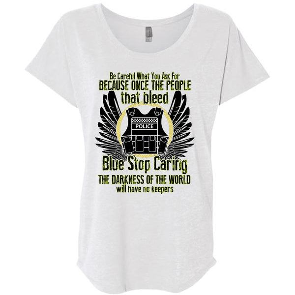 Blue Stop Caring T Shirt, I Love Police T Shirt, Awesome T-Shirts