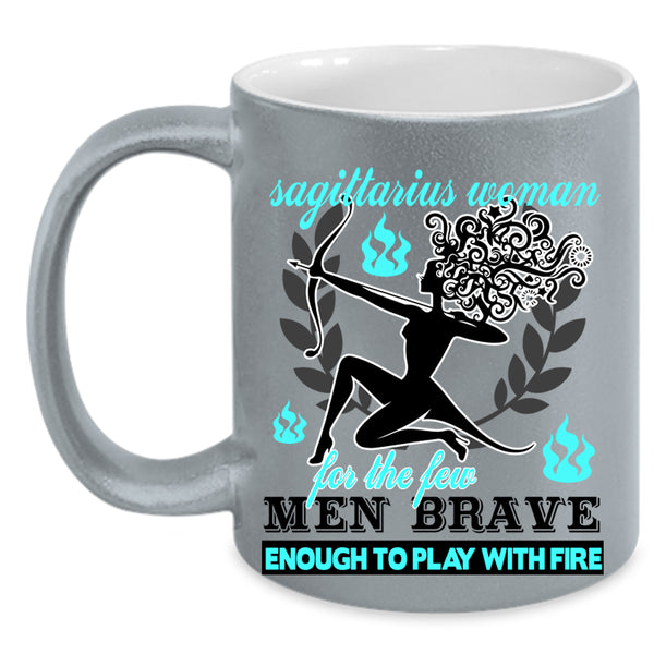 Enough To Play With Fire Coffee Mug, Sagittarius Woman Accent Mug