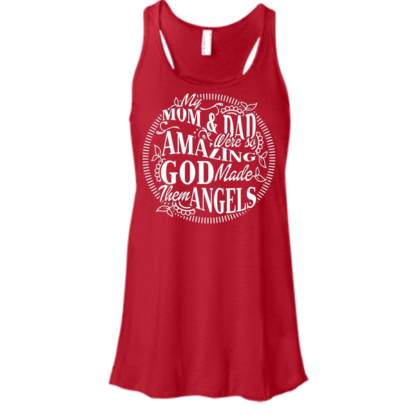 My Mom & Dad T Shirt, God Made Them Angels Tank Top