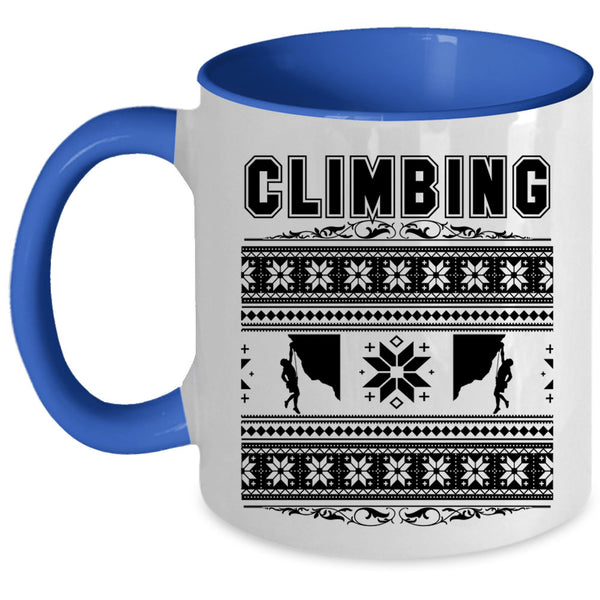 Cute Gift For Climber Coffee Mug, Climbing Accent Mug