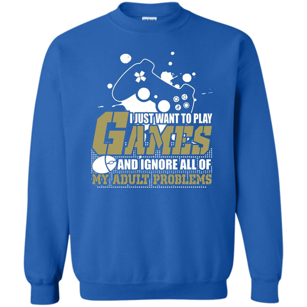 Ignore All Of My Adult Problems T Shirt, Coolest Gamer Sweatshirt