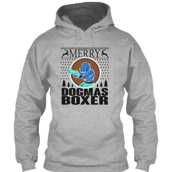 Merry Dogmas Boxer T Shirt, Cool Dog Lover T Shirt