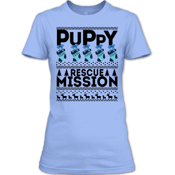 Puppy Rescue Mission T Shirt, Dog Merry Christmas T Shirt
