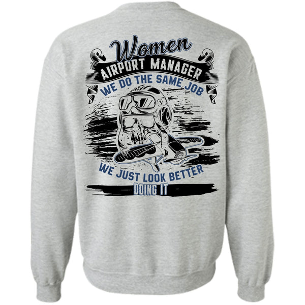 I Love Manager T Shirt, Women Aiport Manager Sweatshirt