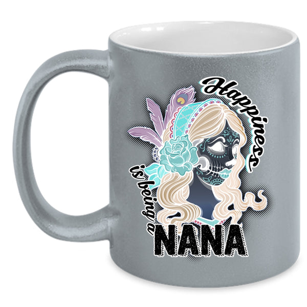 Cool Nana Coffee Mug, Happiness Is Being A Nana Accent Mug