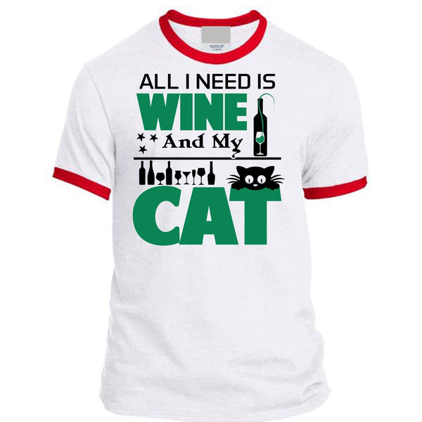 All I Need Is Wine And My Cat T Shirt, My Favorite T Shirt