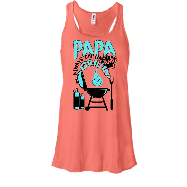 Papa Always Chikkin' T Shirt, Gift For Papa Tank Top