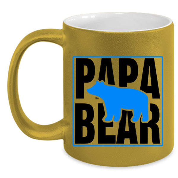 Funny Gift For Dad Coffee Mug, Papa Bear Accent Mug