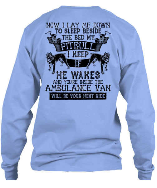 Sleep Beside The Bed My Pit Bull T Shirt, I Love My Dog T Shirt