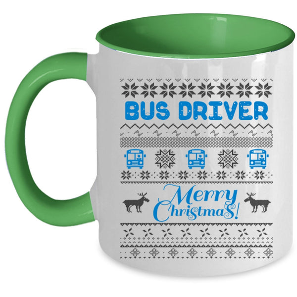 Merry Christmas Coffee Mug, Bus Driver Accent Mug