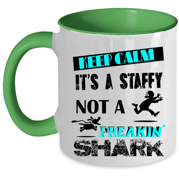 It's A Staffy Not A Shark Coffee Mug, Keep Calm Accent Mug
