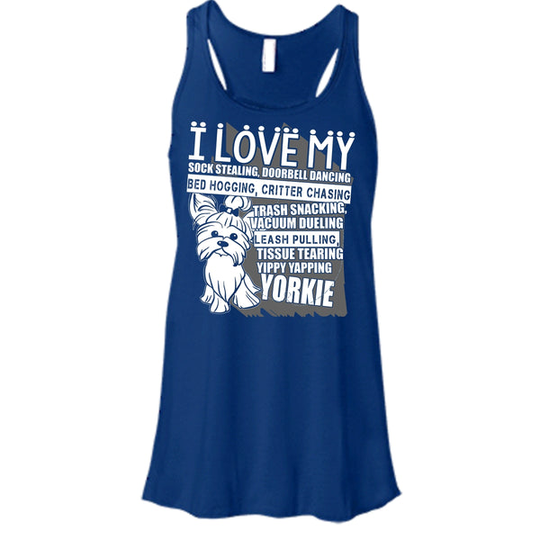 I Love My Sock Stealing T Shirt, Coolest Yorkie T Shirt, Cool T Shirt