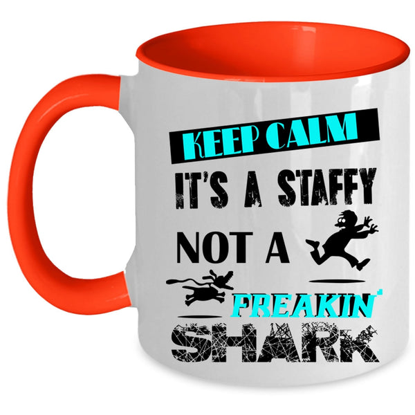 It's A Staffy Not A Shark Coffee Mug, Keep Calm Accent Mug