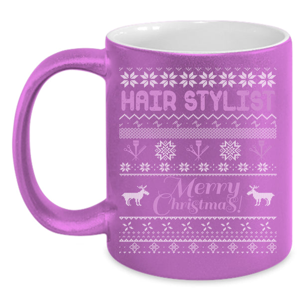 Hair Stylist Coffee Mug, Merry Christmas Coffee Cup
