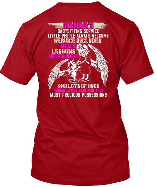 Grandma's Babysitting Service T Shirt, I Love Nana T Shirt
