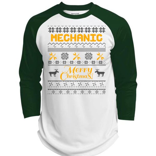Mechanic Merry Christmas T Shirt, I Love Mechanic T Shirt, Awesome T-Shirts  (Polyester Game Baseball Jersey)